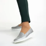 Tajana ezüst női cipő, valódi bőrből készült