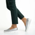 Tajana ezüst női cipő, valódi bőrből készült