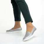 Tajana ezüst női cipő, valódi bőrből készült