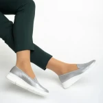 Tajana ezüst női cipő, valódi bőrből készült