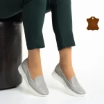 Tajana szürke női cipő, valódi bőrből készült