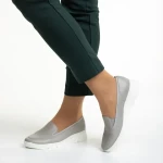 Tajana szürke női cipő, valódi bőrből készült