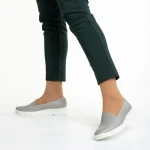 Tajana szürke női cipő, valódi bőrből készült