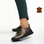 Anahita arany alkalmi női cipő, valódi bőrből készült