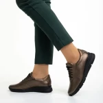 Anahita arany alkalmi női cipő, valódi bőrből készült