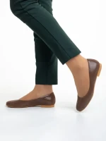 Marco barna női balerina, Marnie valódi bőrből készült