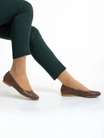 Marco barna női balerina, Marnie valódi bőrből készült