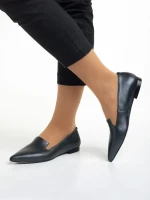 Marco szürke női balerina, Lally valódi bőrből készült