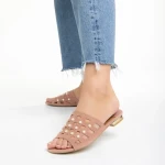 Marco rózsaszín női papucs, Elba valódi bőrből készült