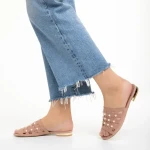 Marco rózsaszín női papucs, Elba valódi bőrből készült