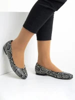 Marco bézs és fekete női balerina, Marnie valódi bőrből készült