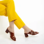 Marco barna női papucs, Mohana valódi bőrből készült