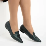 Marco zöld női balerina, Lally valódi bőrből készült