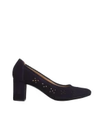 Marco kék női cipő, Gitta fordított bőrből készült