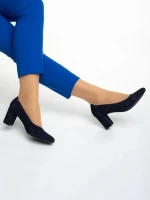 Marco kék női cipő, Gitta fordított bőrből készült