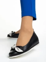 Marco fekete női balerina, Ottavia valódi bőrből készült