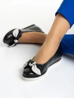 Marco fekete női balerina, Ottavia valódi bőrből készült