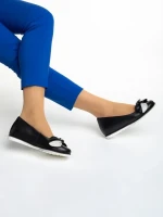 Marco fekete női balerina, Ottavia valódi bőrből készült