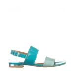 Marco kék női szandál, Kinslee lakkozott valódi bőrből készült