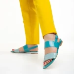 Marco kék női szandál, Kinslee lakkozott valódi bőrből készült