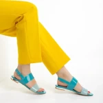 Marco kék női szandál, Kinslee lakkozott valódi bőrből készült