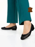 Marco fekete női balerina, Nigela valódi bőrből készült