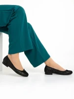 Marco fekete női balerina, Nigela valódi bőrből készült