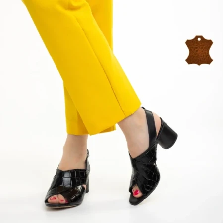 Marco fekete női szandál, Dagmar valódi bőrből készült