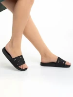 Raimonda fekete női papucs, szintetikus anyagból készült
