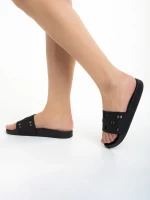 Raimonda fekete női papucs, szintetikus anyagból készült