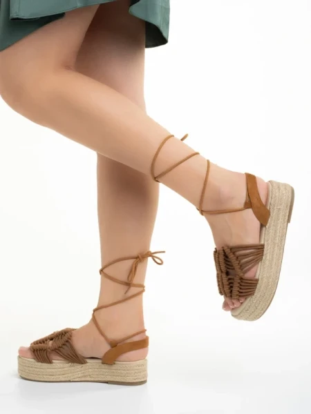 Akulina barna női szandál, textil anyagból készült