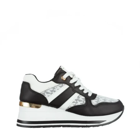 Izebel fekete női sportcipő, műbőrből készült