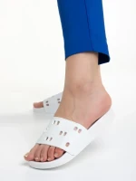 Raimonda fehér női papucs, szintetikus anyagból készült
