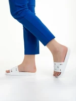 Raimonda fehér női papucs, szintetikus anyagból készült