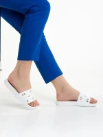 Raimonda fehér női papucs, szintetikus anyagból készült