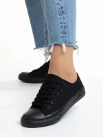 Sanaa fekete női tornacipő, textil anyagból készült