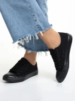 Sanaa fekete női tornacipő, textil anyagból készült