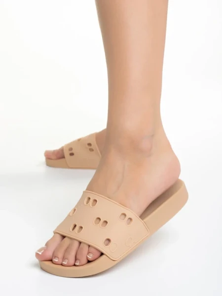 Raimonda bézs női papucs, szintetikus anyagból készült