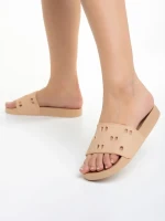Raimonda bézs női papucs, szintetikus anyagból készült