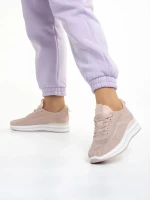 Jelena rózsaszín női sportcipő, textil anyagból készült