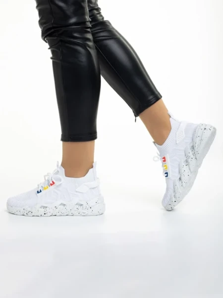 Ankita fehér női sportcipő, textil anyagból készült
