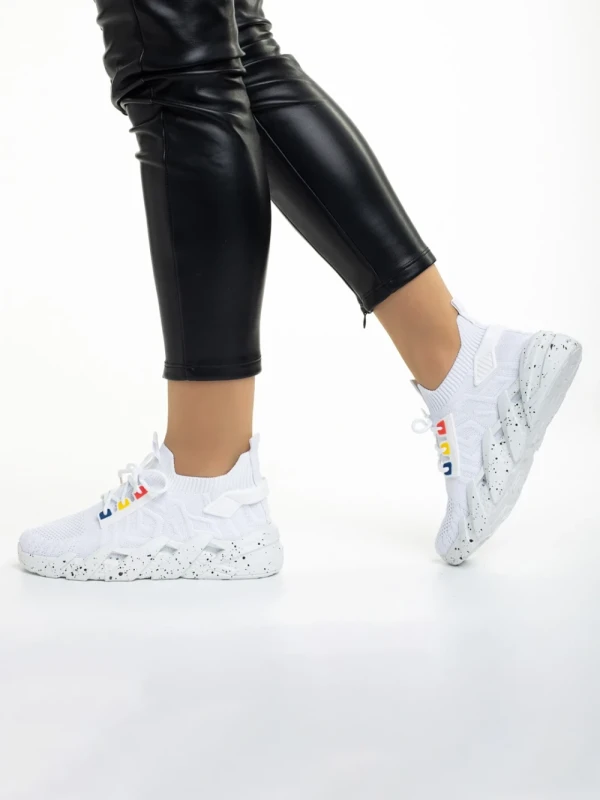 Ankita fehér női sportcipő, textil anyagból készült