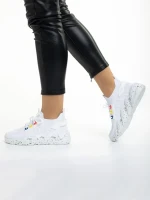 Ankita fehér női sportcipő, textil anyagból készült