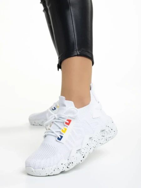 Ankita fehér női sportcipő, textil anyagból készült