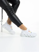 Ankita fehér női sportcipő, textil anyagból készült
