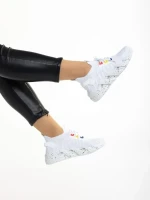 Ankita fehér női sportcipő, textil anyagból készült