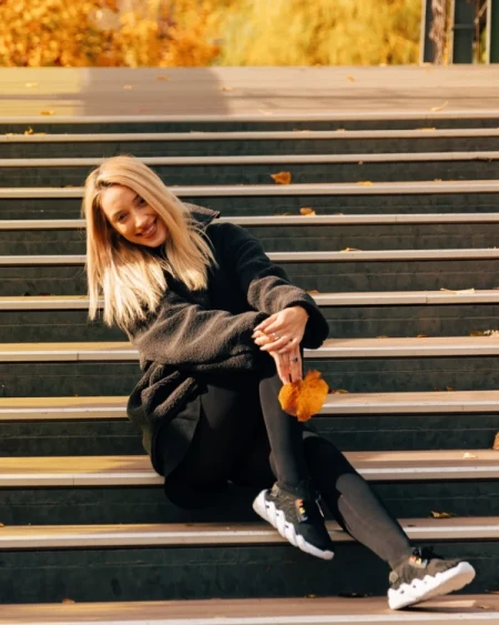 Ankita fekete női sportcipő, textil anyagból készült