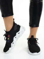Ankita fekete női sportcipő, textil anyagból készült