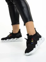 Ankita fekete női sportcipő, textil anyagból készült