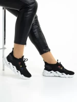 Ankita fekete női sportcipő, textil anyagból készült